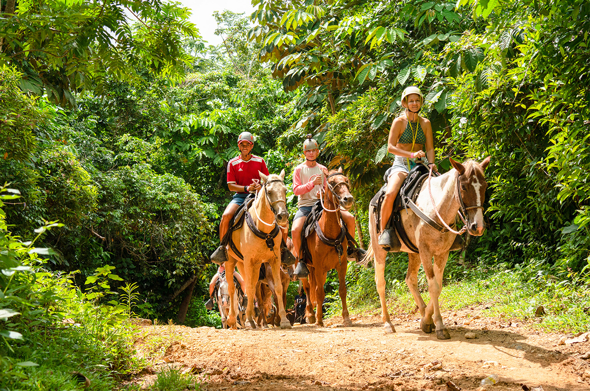 Horseback ride through the jungle in the Dominican Republic