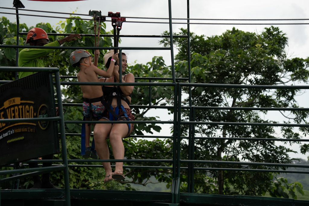 Zip lines for children and adults at La Hacienda Park