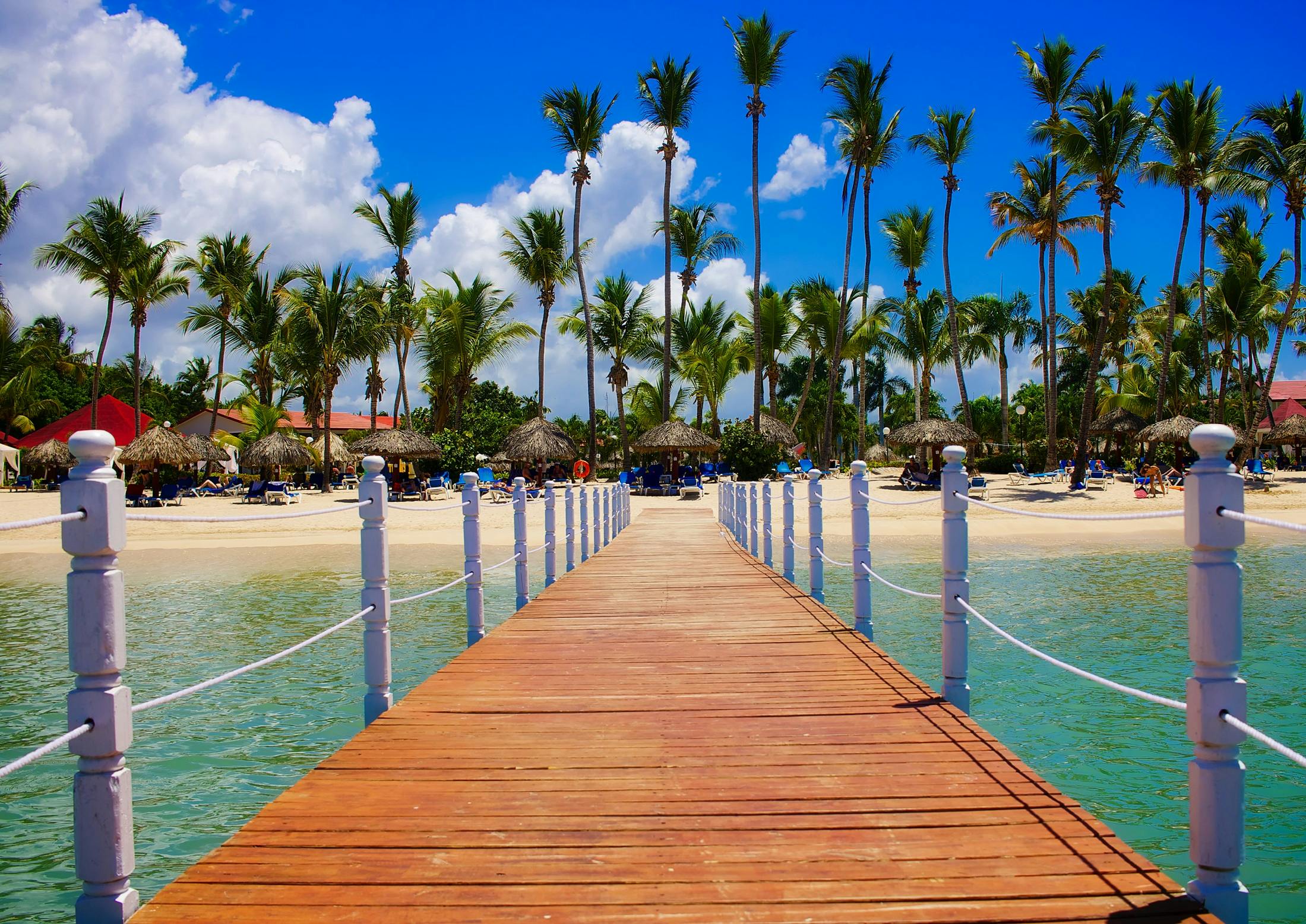 Hermoso paisaje de un Muelle en Punta Cana