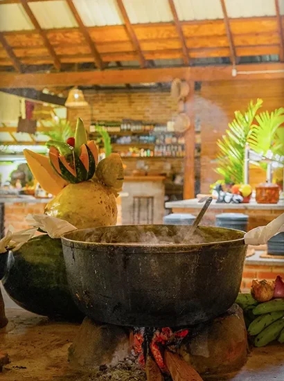 comida tradicional dominicana, el buffet de La Hacienda Park