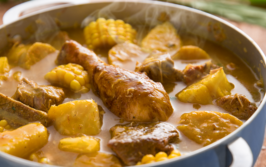 The recipe of the dominican sancocho